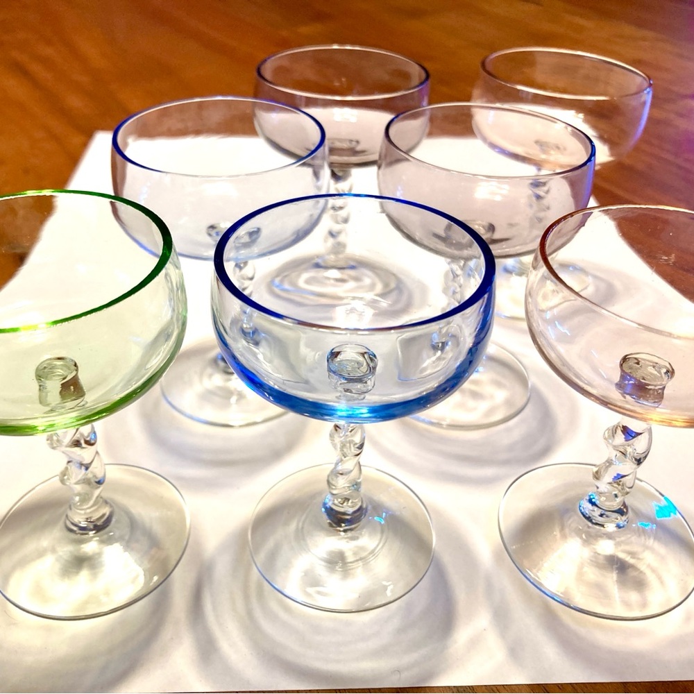 Small cordial glasses, set of 7